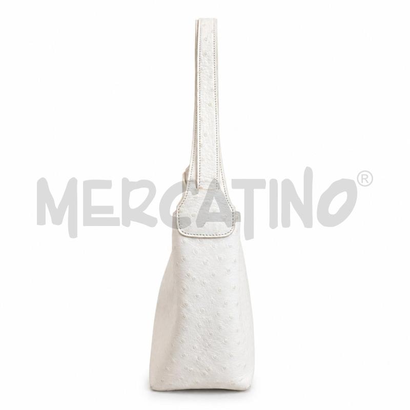 BORSA DONNA SERAPIAN BIANCA STRUZZO | Mercatino dell'Usato Gallarate 3