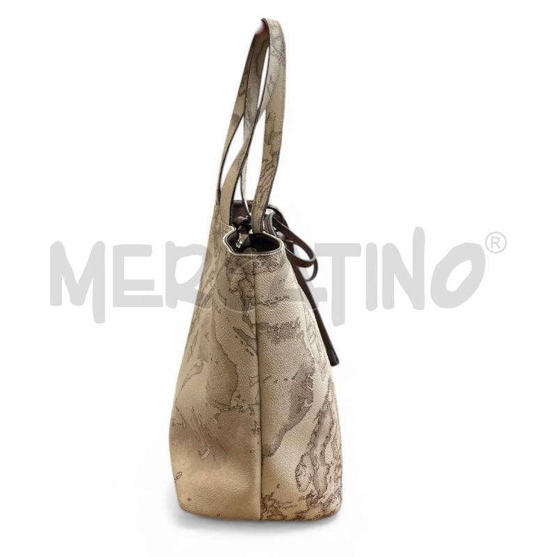 BORSA D ALVIERO MARTINI BEIGE STAMPA GEO  | Mercatino dell'Usato Gallarate 3