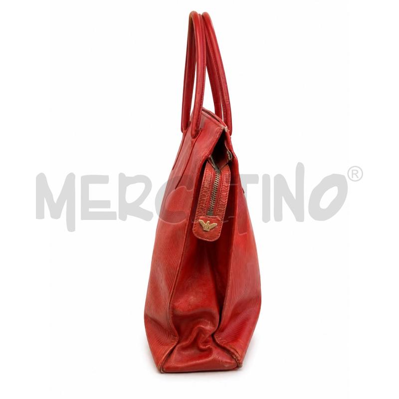 BORSA D ARMANI ROSSA RIGHE  | Mercatino dell'Usato Gallarate 3