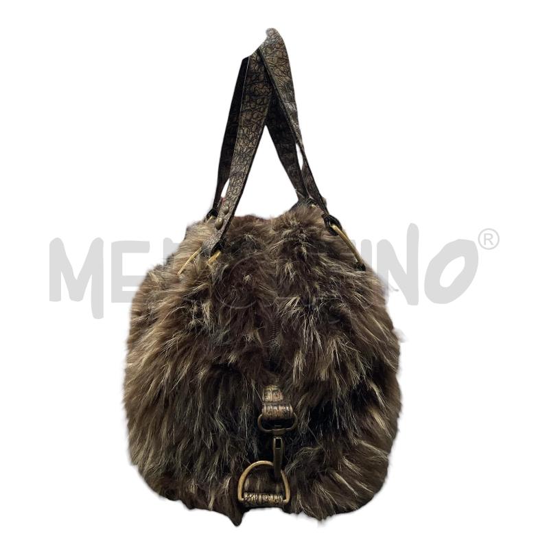 BORSA D CAMOMILLA MARRONE PELOSA MANICI BRONZATI | Mercatino dell'Usato Gallarate 3