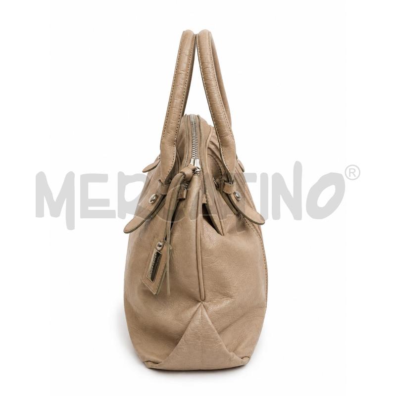 BORSA D COCCINELLE BEIGE CON RIGHE  | Mercatino dell'Usato Gallarate 4