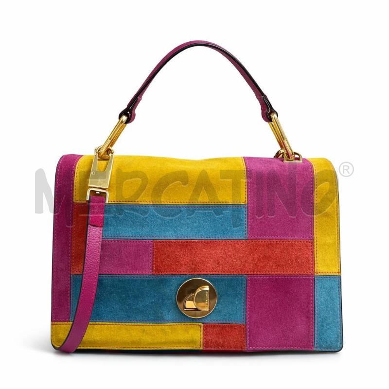 BORSA D COCCINELLE MULTICOLOR SCAMOSCIATA  | Mercatino dell'Usato Gallarate 1