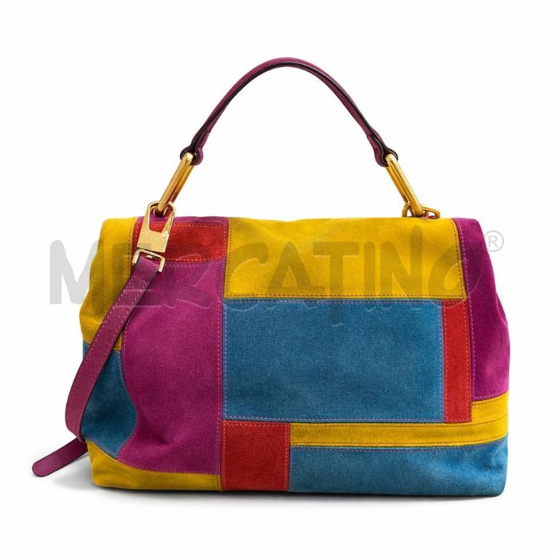 BORSA D COCCINELLE MULTICOLOR SCAMOSCIATA  | Mercatino dell'Usato Gallarate 2