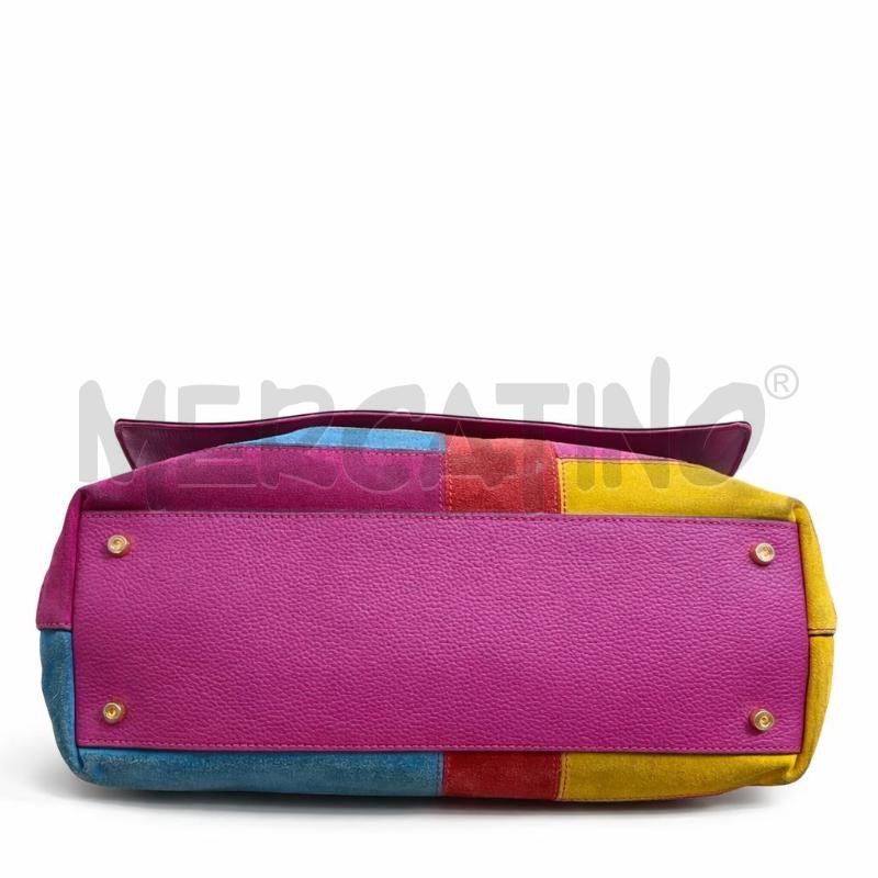 BORSA D COCCINELLE MULTICOLOR SCAMOSCIATA  | Mercatino dell'Usato Gallarate 4
