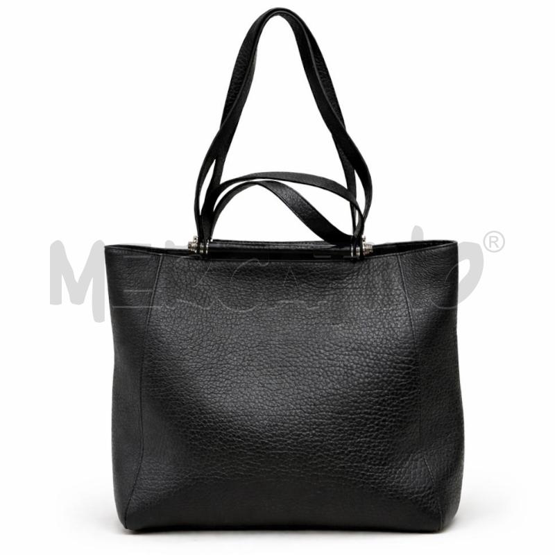 BORSA D COCCINELLE PELLE NERA HARDWARE ARGENTATO | Mercatino dell'Usato Gallarate 1