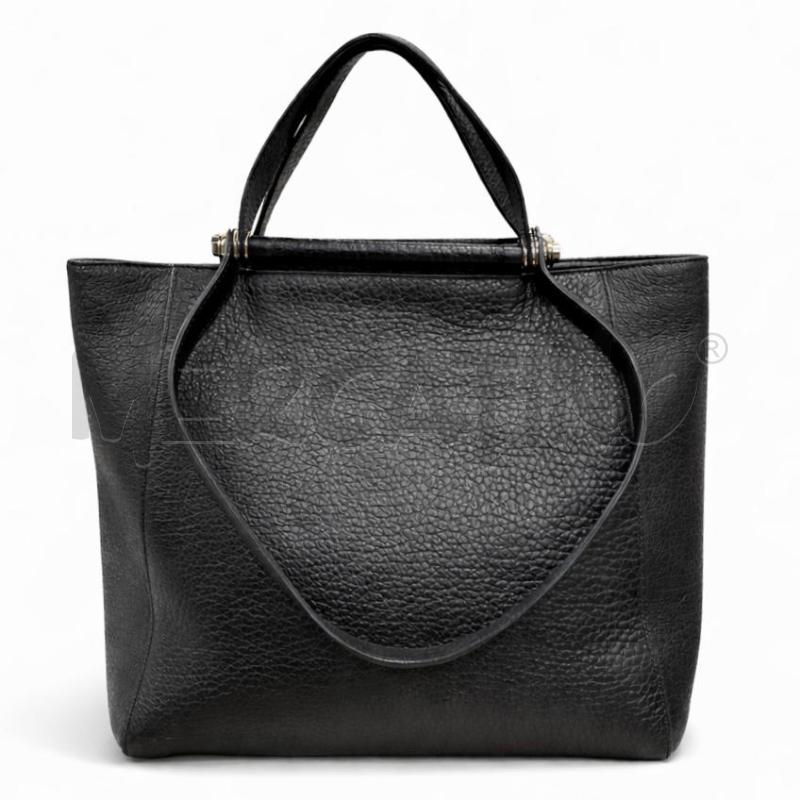 BORSA D COCCINELLE PELLE NERA HARDWARE ARGENTATO | Mercatino dell'Usato Gallarate 2