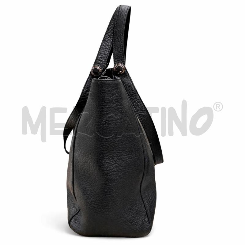 BORSA D COCCINELLE PELLE NERA HARDWARE ARGENTATO | Mercatino dell'Usato Gallarate 3