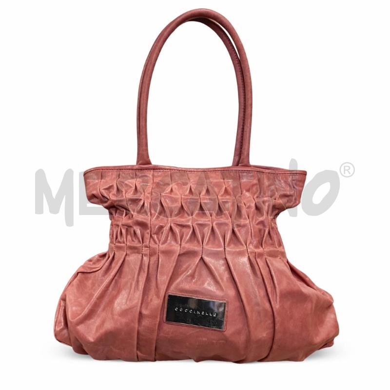 BORSA D COCCINELLE ROSA DRAPPEGGIO  | Mercatino dell'Usato Gallarate 1