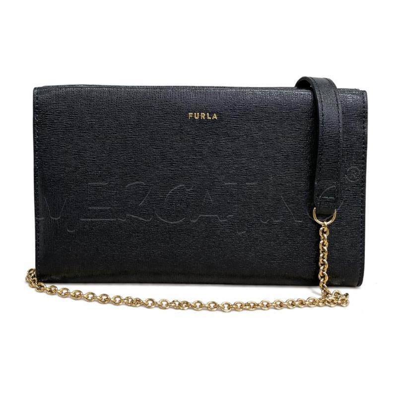 BORSA D FURLA BABYLON NERA TRACOLLA CATENA DORATA | Mercatino dell'Usato Gallarate 1