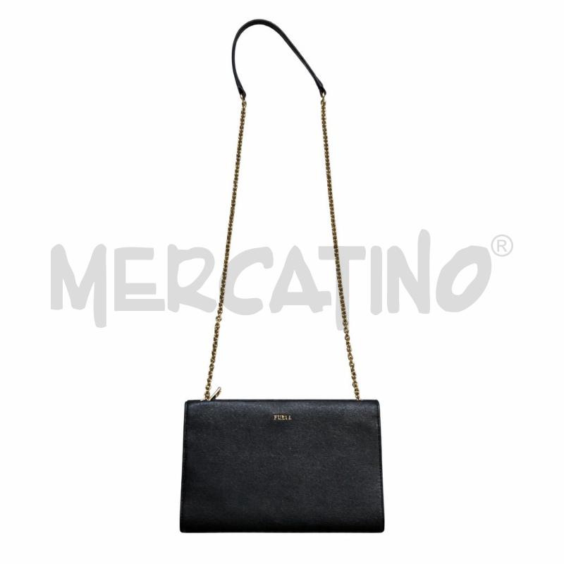 BORSA D FURLA BABYLON NERA TRACOLLA CATENA DORATA | Mercatino dell'Usato Gallarate 2