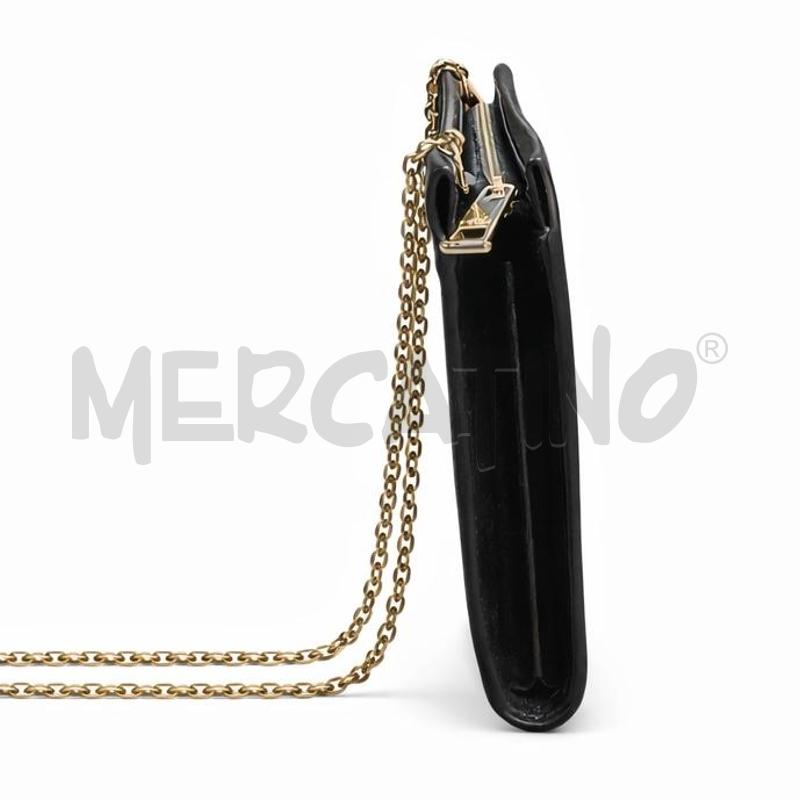 BORSA D FURLA BABYLON NERA TRACOLLA CATENA DORATA | Mercatino dell'Usato Gallarate 3