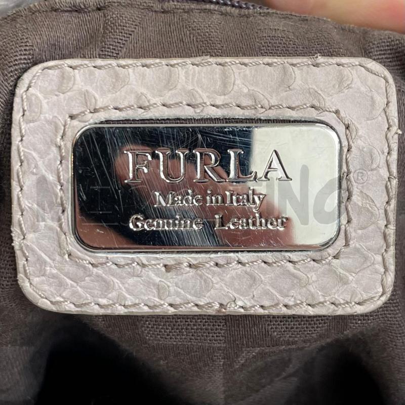 BORSA D FURLA BEIGE EFFETTO COCCO  | Mercatino dell'Usato Gallarate 4