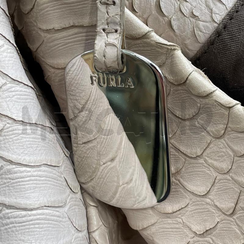 BORSA D FURLA BEIGE EFFETTO COCCO  | Mercatino dell'Usato Gallarate 5