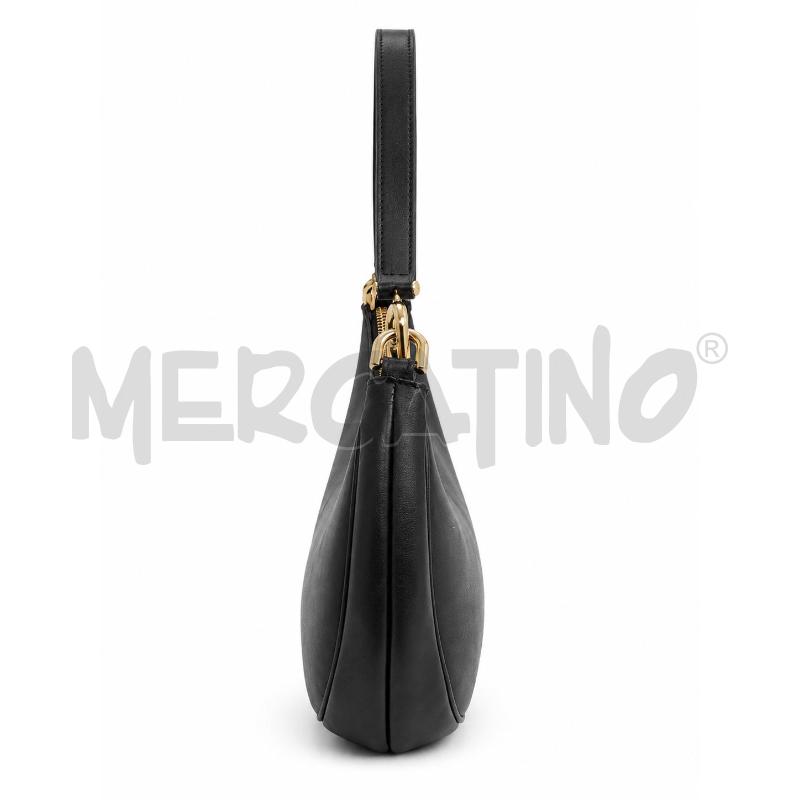 BORSA D FURLA PELLE NERA MEZZALUNA HARDWARE DORATO ARGENTATO | Mercatino dell'Usato Gallarate 3