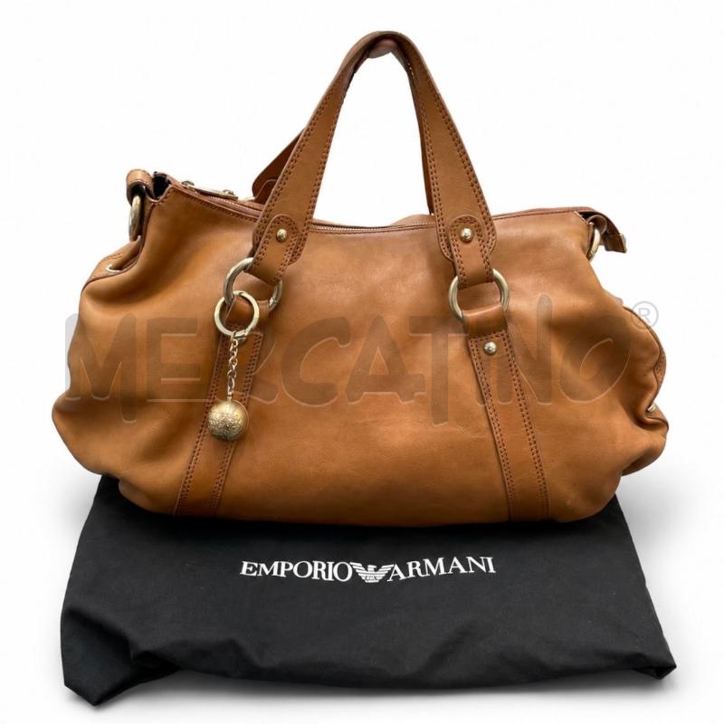BORSA D GIORGIO ARMANI PELLE CAMMELLO  | Mercatino dell'Usato Gallarate 1