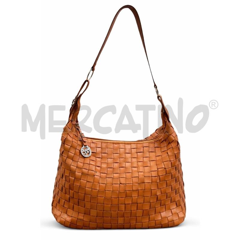 BORSA D PIERO GUIDI PELLE ARANCIO INTRECCIATA | Mercatino dell'Usato Gallarate 1