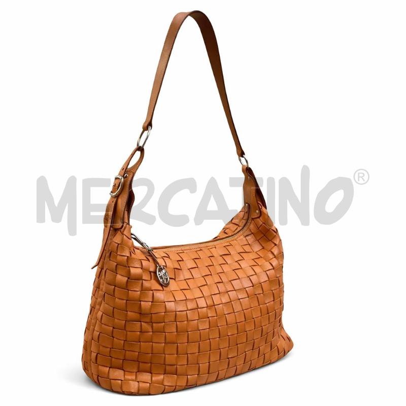 BORSA D PIERO GUIDI PELLE ARANCIO INTRECCIATA | Mercatino dell'Usato Gallarate 3
