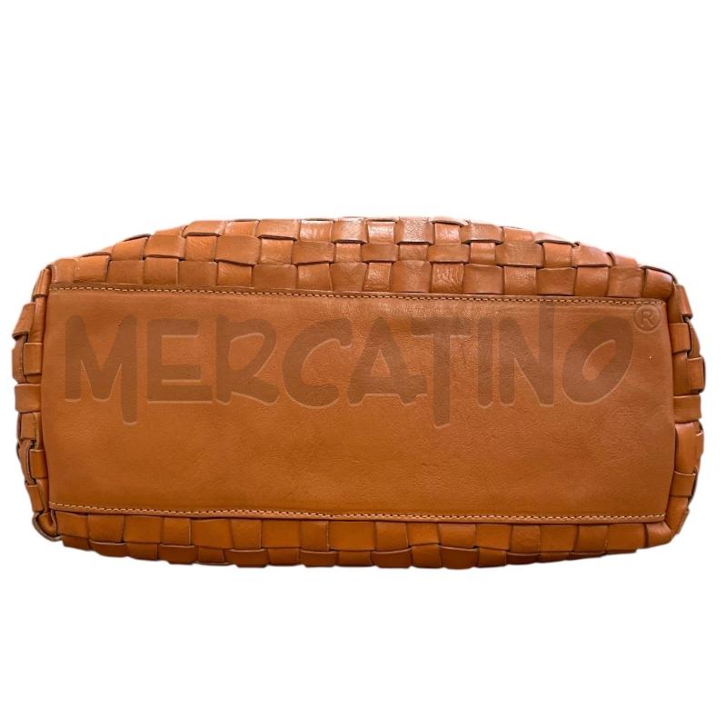 BORSA D PIERO GUIDI PELLE ARANCIO INTRECCIATA | Mercatino dell'Usato Gallarate 4