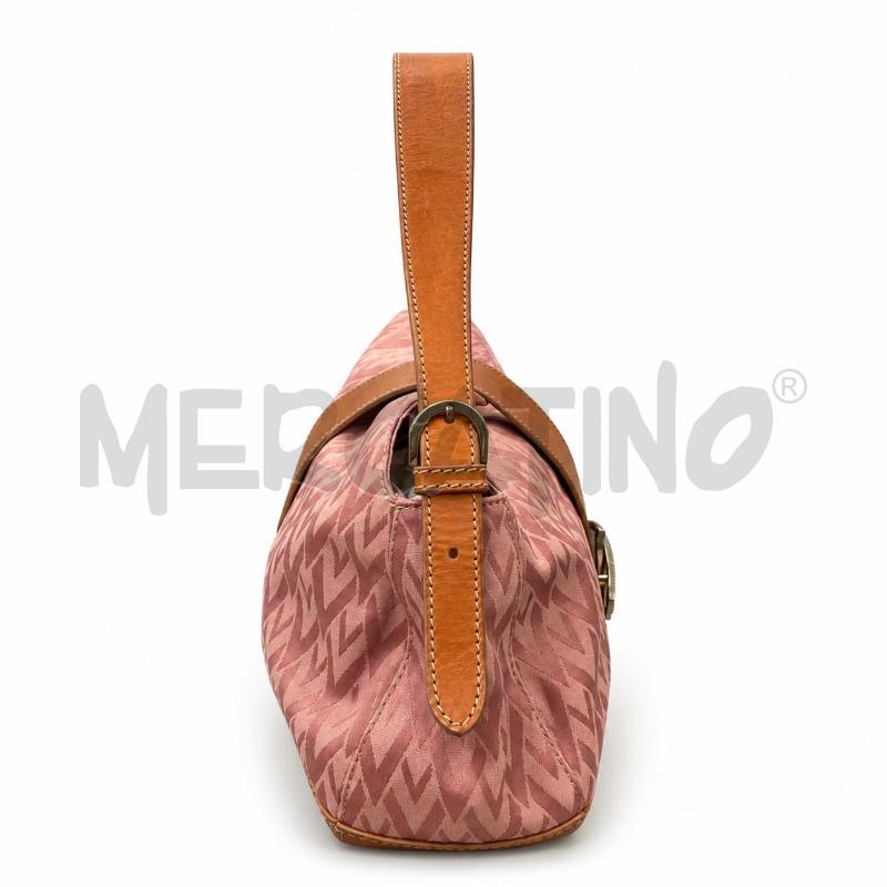 BORSA D VALENTINO GARAVANI CAMMELLO E TESSUTO ROSA CIPRIA  | Mercatino dell'Usato Gallarate 3