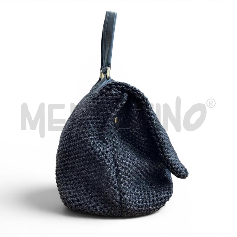 BORSA D ZANELLATO TELA NERA  | Mercatino dell'Usato Gallarate 4