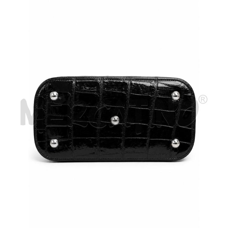 BORSA PELLE COCCO NERO COZZI  | Mercatino dell'Usato Gallarate 4