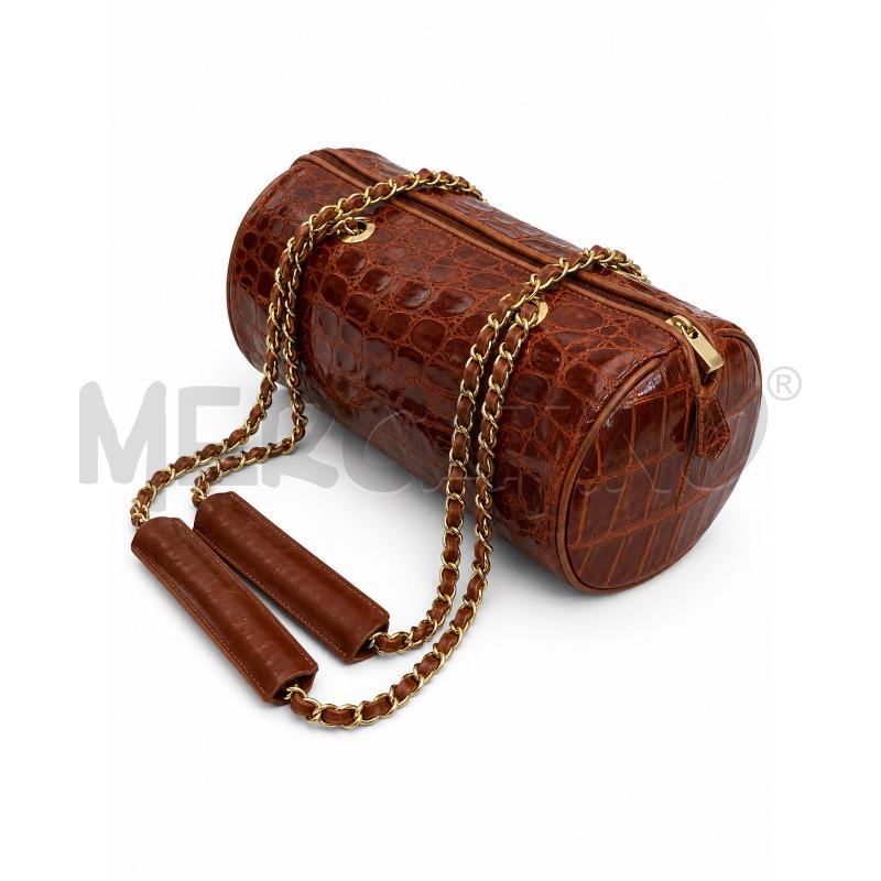 BORSA PELLE LARO ITALIA COCCO MARRONE  | Mercatino dell'Usato Gallarate 3