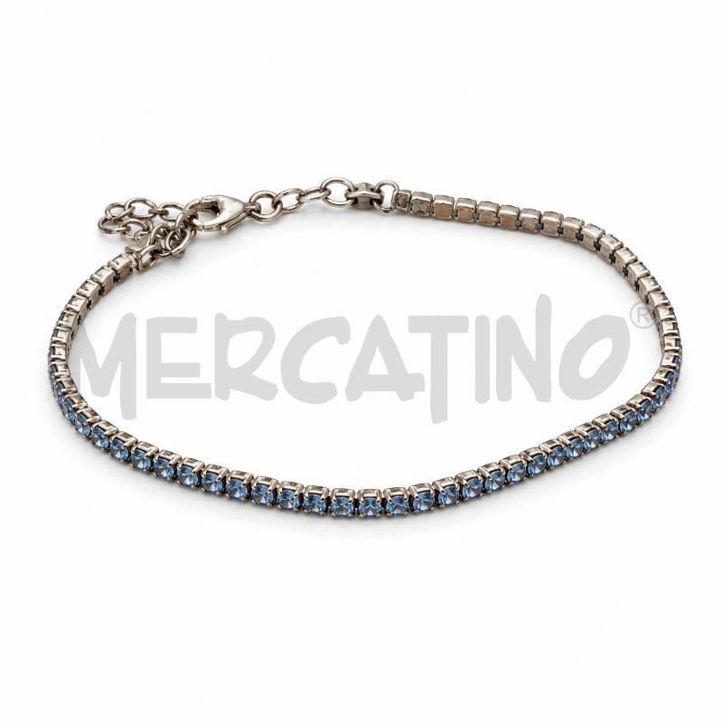 BRACCIALETTO AMEN TENNIS AZZURRO ARGENTO | Mercatino dell'Usato Gallarate 2