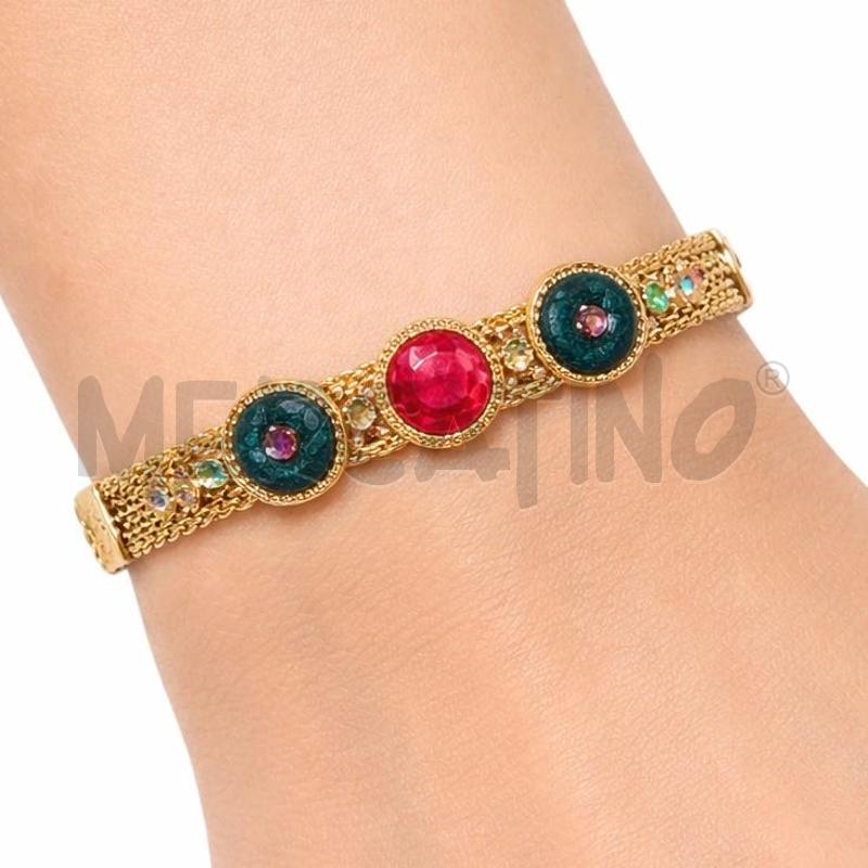 BRACCIALE SATELLITE DORATO PIETRE | Mercatino dell'Usato Gallarate 1