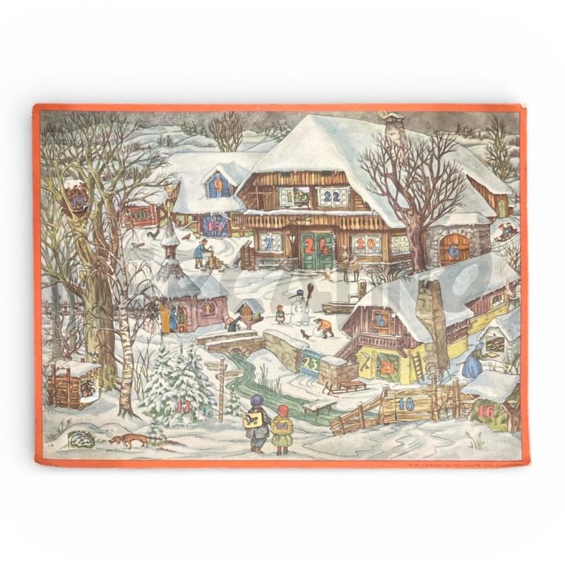 CALENDARIO AVVENTO VINTAGE 1958  | Mercatino dell'Usato Gallarate 1
