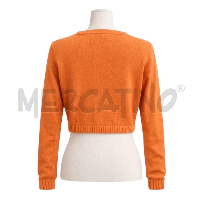 CARDIGAN D GRETA BOLDINI CROP ARANCIONE  | Mercatino dell'Usato Gallarate 2