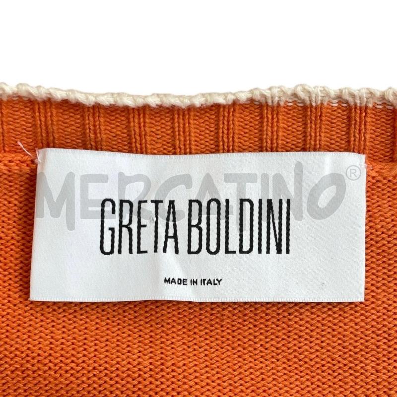 CARDIGAN D GRETA BOLDINI CROP ARANCIONE  | Mercatino dell'Usato Gallarate 3