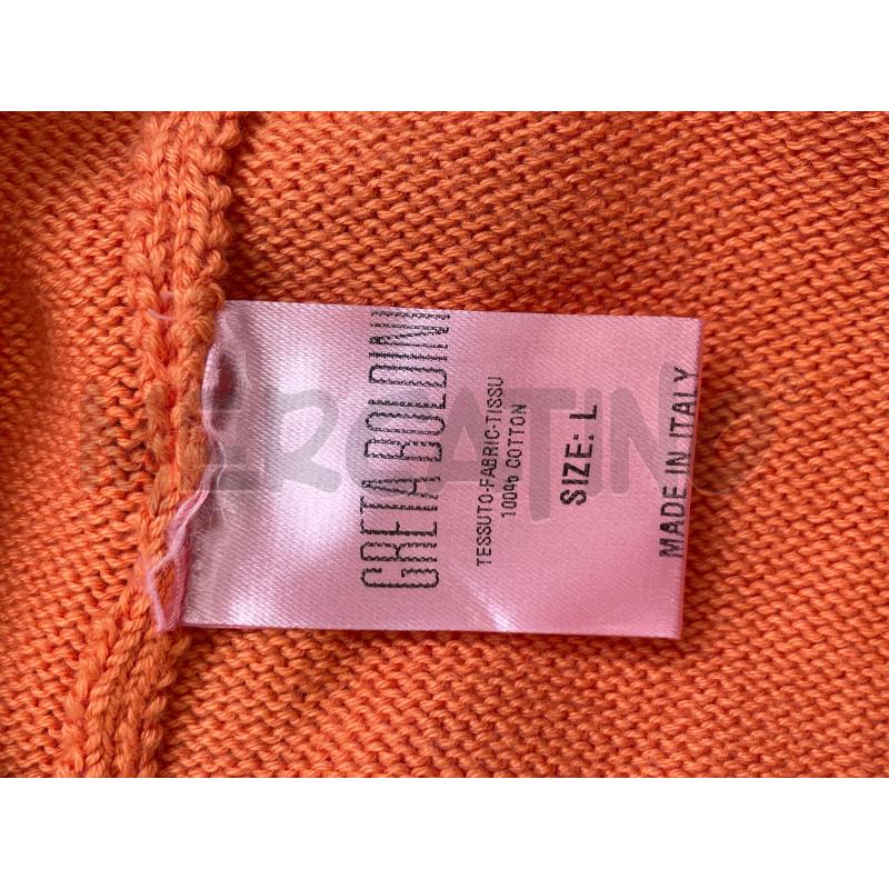 CARDIGAN D GRETA BOLDINI CROP ARANCIONE  | Mercatino dell'Usato Gallarate 4