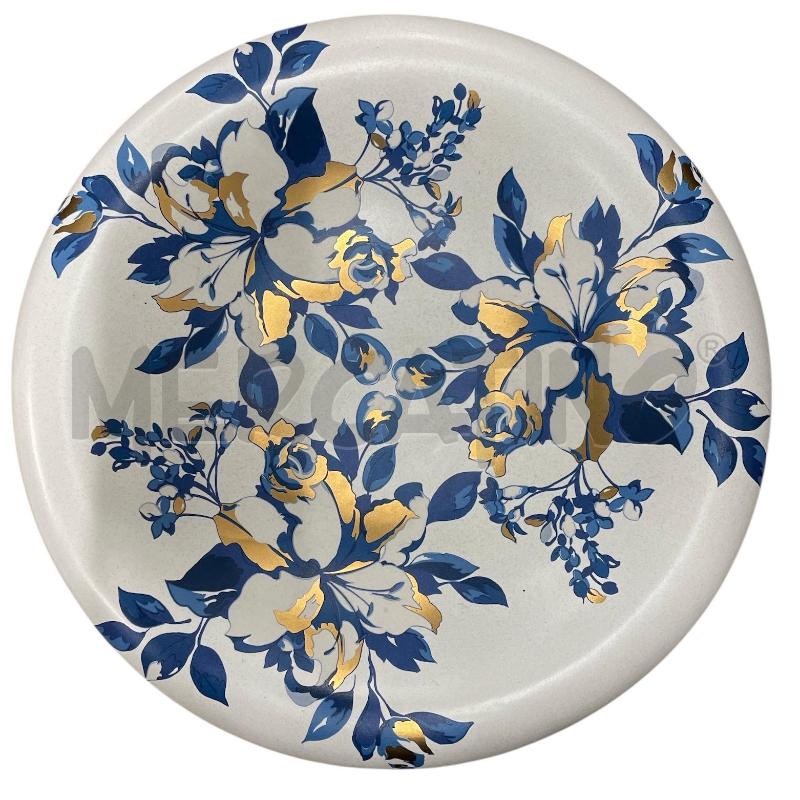CENTROTAVOLA CON VASO SEC FIORI BLU ORO | Mercatino dell'Usato Gallarate 3