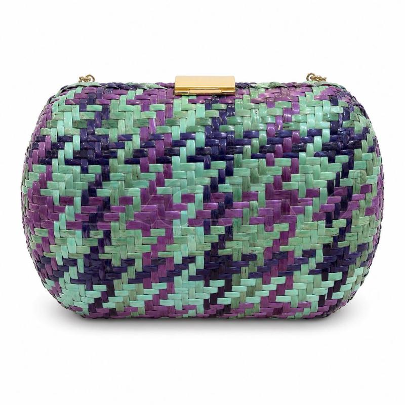CLUTCH BAG RODO VINTAGE VERDE VIOLA | Mercatino dell'Usato Gallarate 3