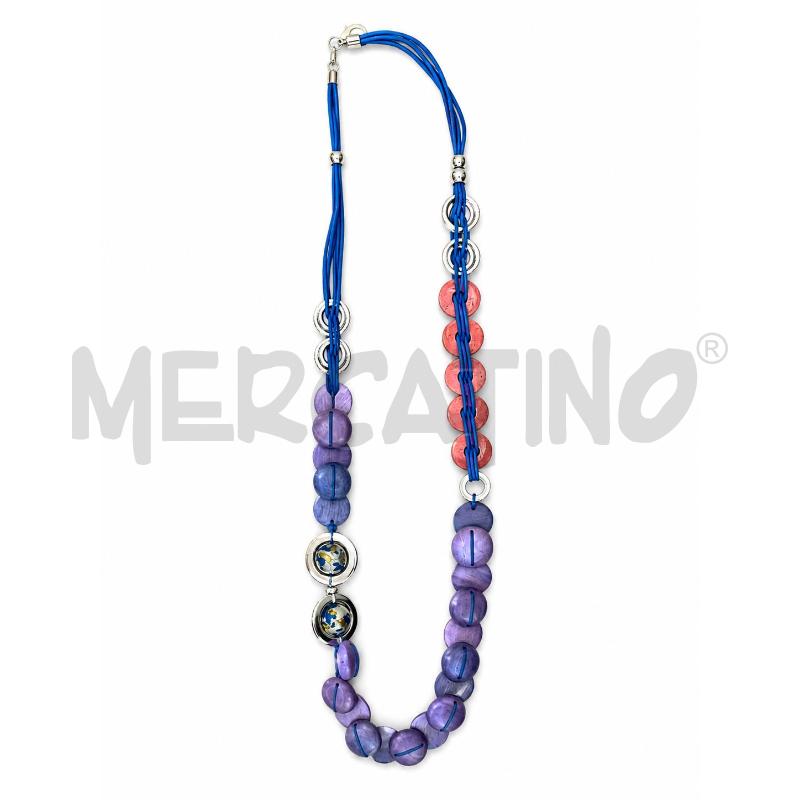 COLLANA SODINI VIOLA LEGNO  | Mercatino dell'Usato Gallarate 1