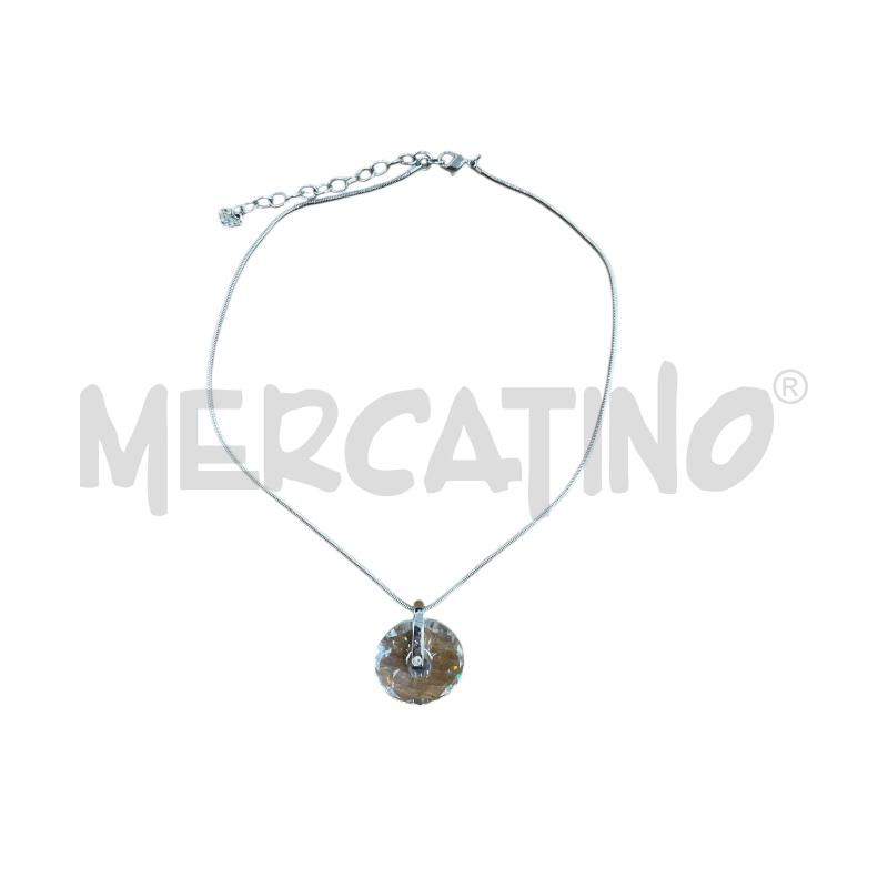COLLANA SWAROVSKI CIONDOLO ROTONDO TRASPARENTE | Mercatino dell'Usato Gallarate 1