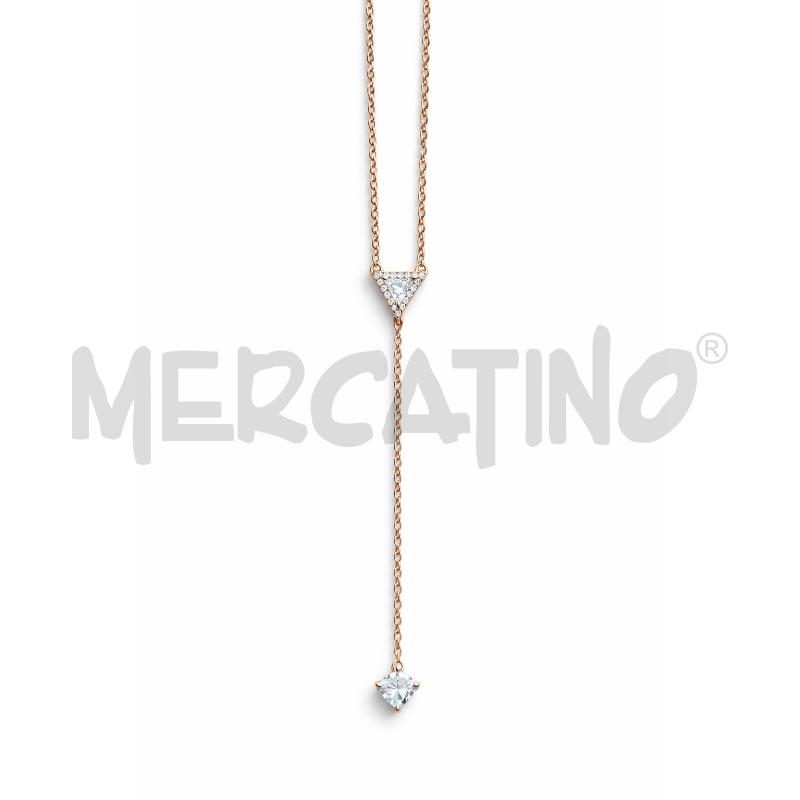 COLLANA SWAROVSKI DORATA PUNTO LUCE TRIANGOLO | Mercatino dell'Usato Gallarate 1