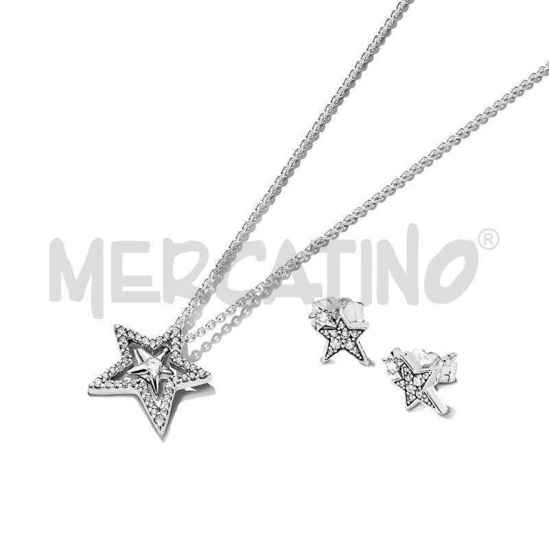 COLLANA + ORECCHIIN ANDORA PAVÈ STELLE | Mercatino dell'Usato Gallarate 3