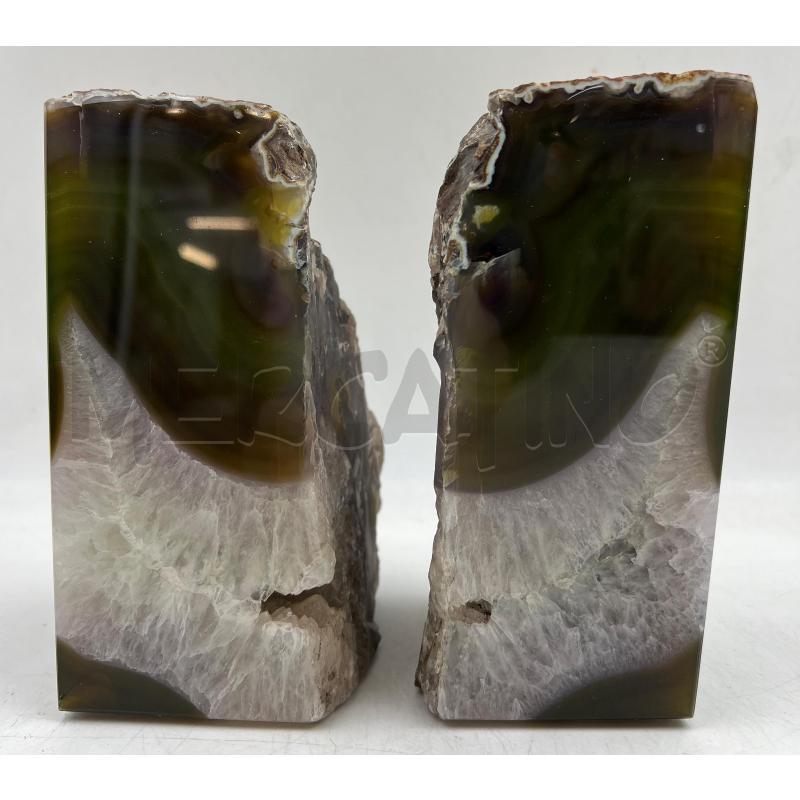 COPPIA FERMA LIBRI GEODE AGATA 20X20 | Mercatino dell'Usato Gallarate 2