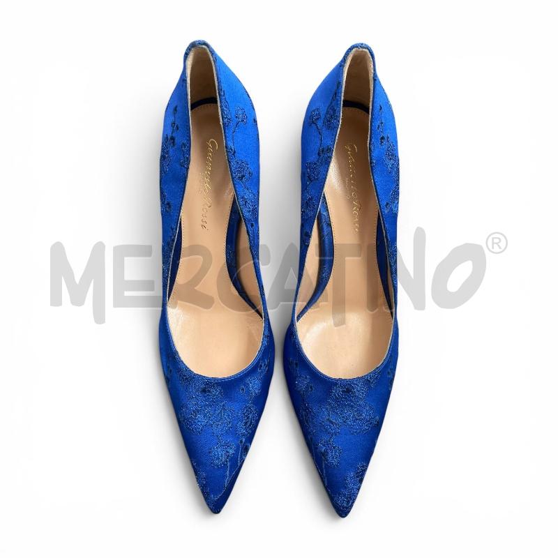 DECOLLETE GIANVITO ROSSI BLU NM 37 RICAMO FIORI  | Mercatino dell'Usato Gallarate 4