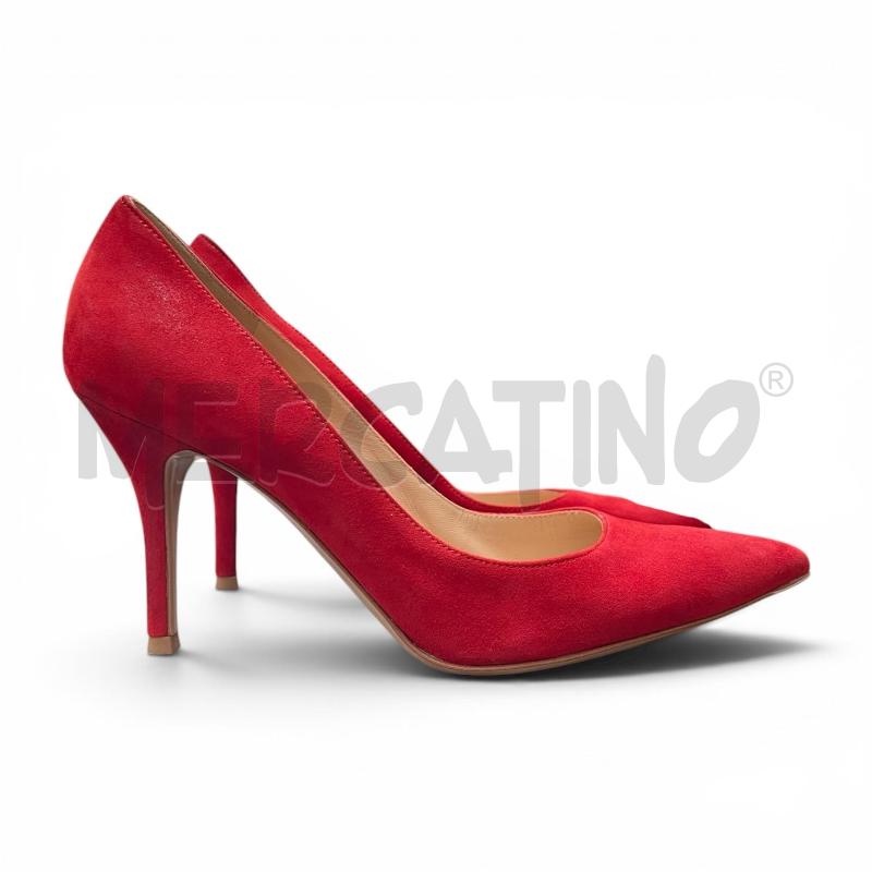 DECOLLETE GIANVITO ROSSI NM 37 ROSSO SCAMOSCIATO  | Mercatino dell'Usato Gallarate 1