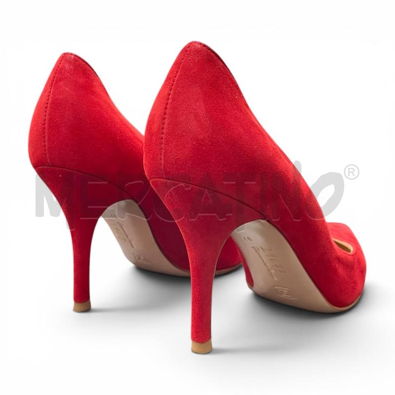 DECOLLETE GIANVITO ROSSI NM 37 ROSSO SCAMOSCIATO  | Mercatino dell'Usato Gallarate 3