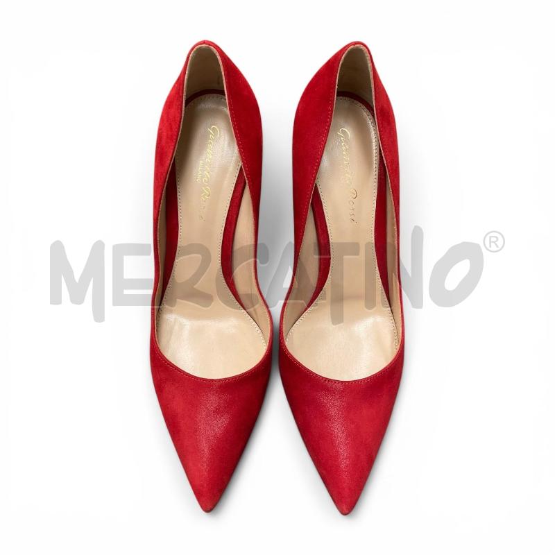 DECOLLETE GIANVITO ROSSI NM 37 ROSSO SCAMOSCIATO  | Mercatino dell'Usato Gallarate 4
