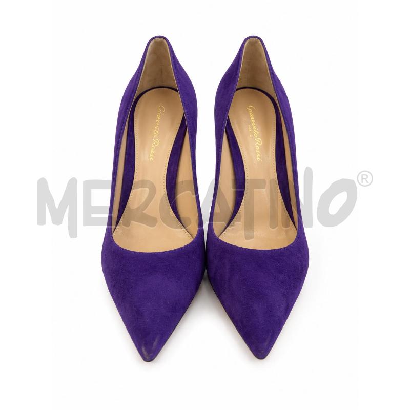 DECOLLETE GIANVITO ROSSI NM 37 VIOLA SCAMOSCIATO  | Mercatino dell'Usato Gallarate 4