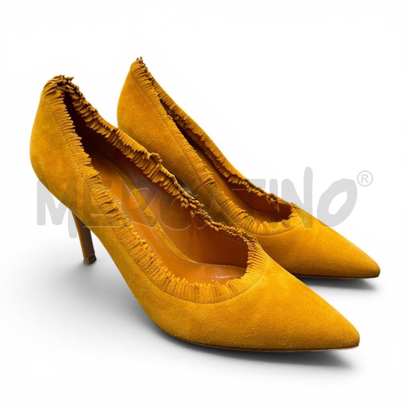 DECOLLETE NM 37 GIANVITO ROSSI SENAPE FRANGETTE  | Mercatino dell'Usato Gallarate 2