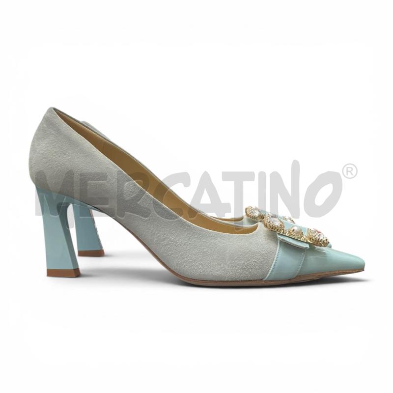 DECOLLETE NM 37  ACCADEMIA OF VENICE AZZURRO STRASS  | Mercatino dell'Usato Gallarate 1