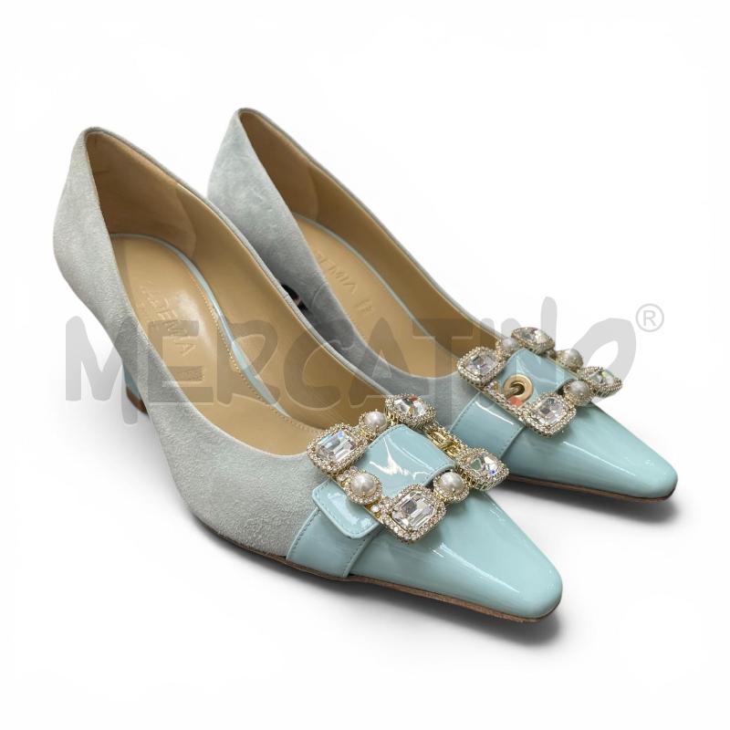 DECOLLETE NM 37  ACCADEMIA OF VENICE AZZURRO STRASS  | Mercatino dell'Usato Gallarate 2