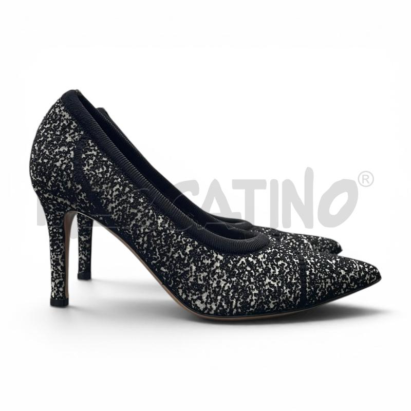 DECOLLETE NM 37  GIANVITO ROSSI BIANCO NERO MELANGE  | Mercatino dell'Usato Gallarate 1