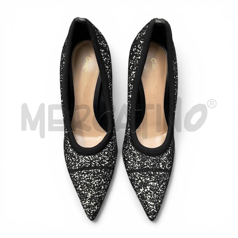 DECOLLETE NM 37  GIANVITO ROSSI BIANCO NERO MELANGE  | Mercatino dell'Usato Gallarate 4