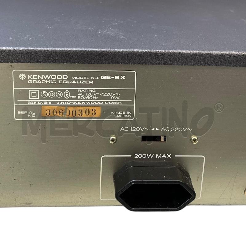 EQUALIZZATORE KENWOOD GE 9X STEREO GRAPHIC  | Mercatino dell'Usato Gallarate 4